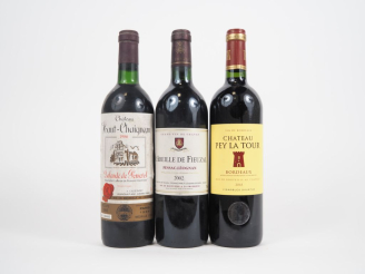 Vente aux enchères 3 BOUTEILLES : 1 CHÂTEAU HAUT CHATAIGNEAU LALANDE DE POMEROL 1986 - BG