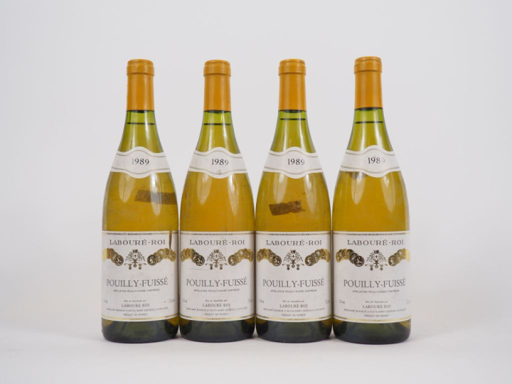 4 BOUTEILLES POUILLY FUISSÉ LABOURÉ ROI - 1989 - BS