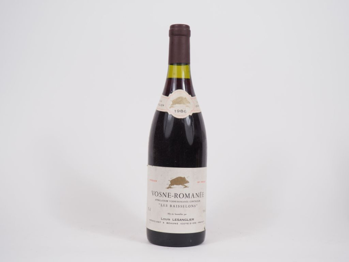 1 BOUTEILLE VOSNE ROMANÉE "LES BAISSELONS" LESANGLIER - 1986 - ETLA