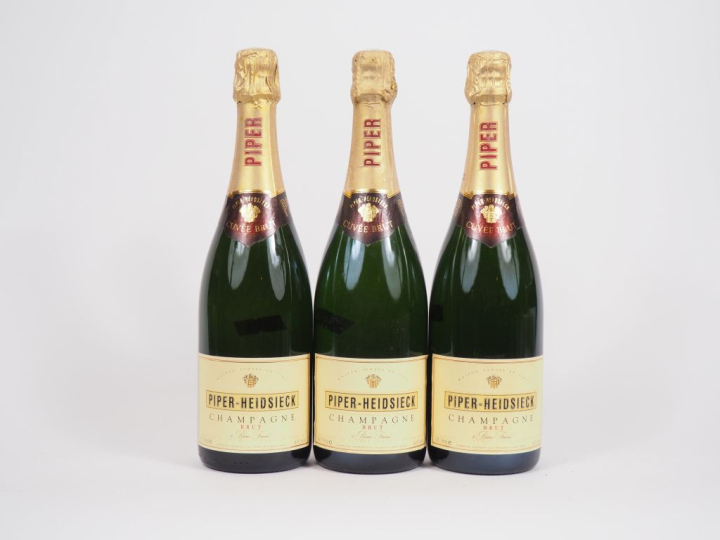3 BOUTEILLES CHAMPAGNE PIPER HEIDSIECK "CUVÉE BRUT"