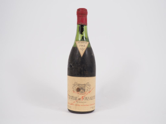 Vente aux enchères 1 BOUTEILLE CHÂTEAU DE FONSALETTE CÔTES DU RHÔNE - 1962  - 6 CM - ELT-