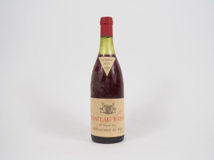 1 BOUTEILLE CHÂTEAU RAYAS CHÂTEAUNEUF DU PAPE - 1971 - 4 CM