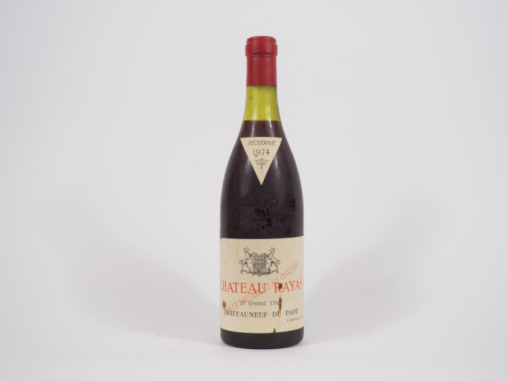 1 BOUTEILLE CHÂTEAU RAYAS CHÂTEAUNEUF DU PAPE  - 1974 - 3 CM - LÉGER D