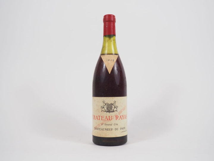 1 BOUTEILLE CHÂTEAU RAYAS CHÂTEAUNEUF DU PAPE - 1976 - 4 CM - COLERETT