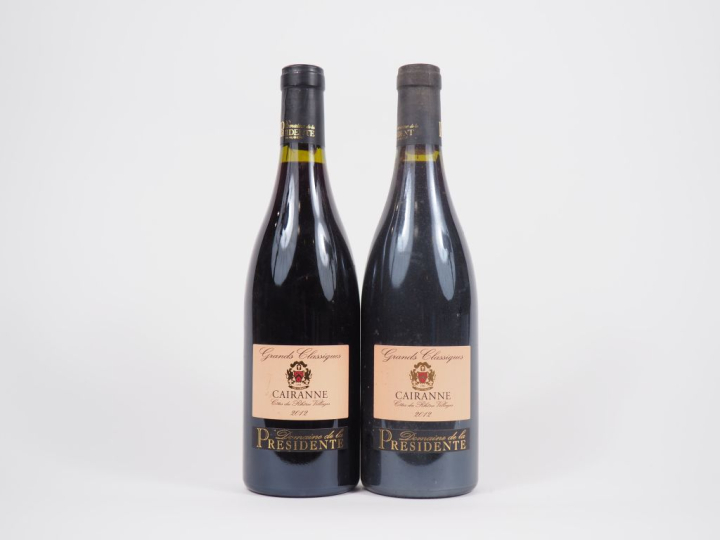 2 BOUTEILLES CAIRANNE COTES DU RHÔNE VILLAGES "GRANDS CLASSIQUES" DOMA