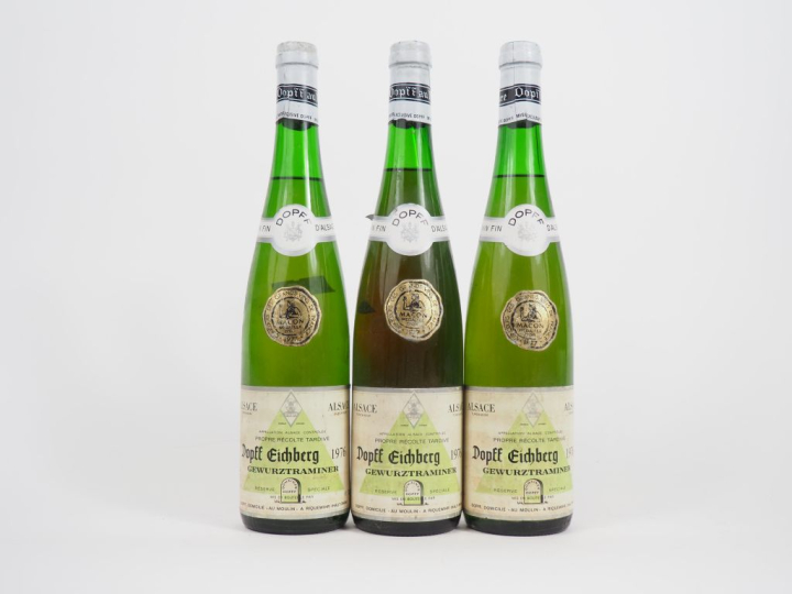 3 BOUTEILLES GEWURZTRAMINER DOPFF EICHBERG - 1976