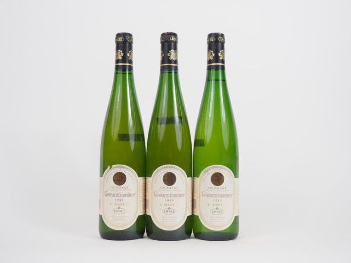 3 BOUTEILLES GEWURZTRAMINER LAUGEL - 1989