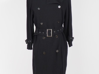 Vente aux enchères YVES SAINT LAURENT, Rive gauche Trench noir en laine (90%), polyamide 