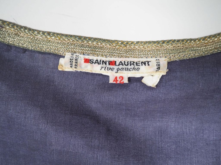 YVES SAINT LAURENT, Rive gauche Tunique sans manche, à décor tâcheté d