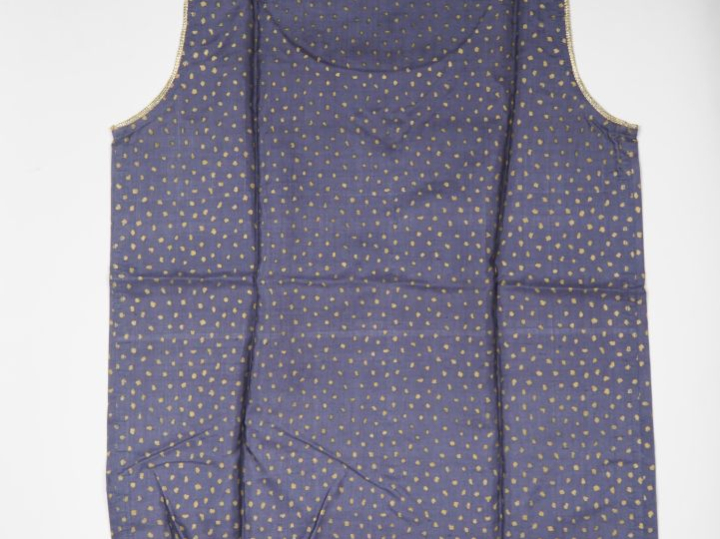 YVES SAINT LAURENT, Rive gauche Tunique sans manche, à décor tâcheté d