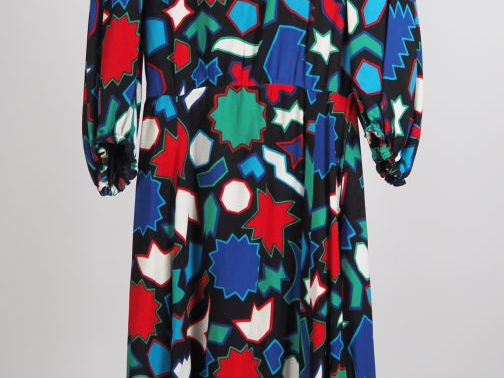 YVES SAINT LAURENT, Rive gauche Robe probablement en partie en soie, à