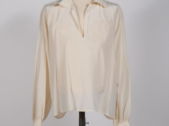 YVES SAINT LAURENT, Rive gauche Blouse à manches longues en soie (100%