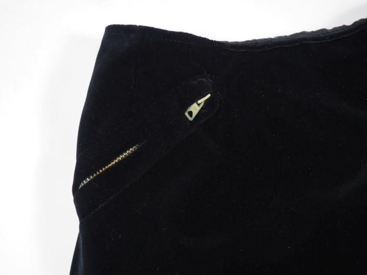SAINT LAURENT, Rive gauche Jupe en coton (78%) et rayonne (22%) imitan