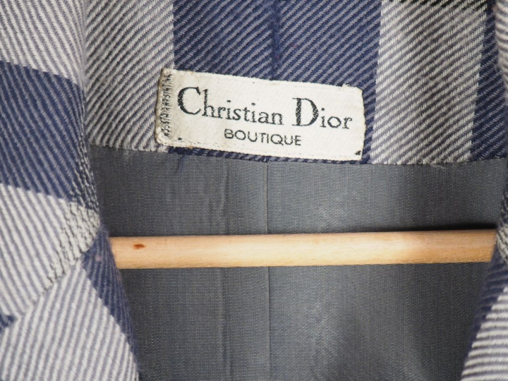 Christian DIOR, Boutique Veste en laine (100%), à décor écossais dans 