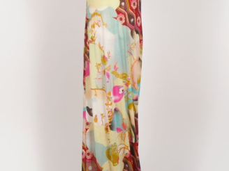 Vente aux enchères Christian LACROIX, Jeans Robe longue fluide sans manche, à décor bario