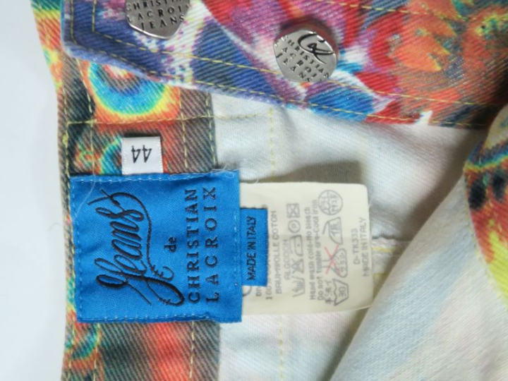 Jean's de Christian LACROIX, Jupe courte en coton (100%), à décor poly