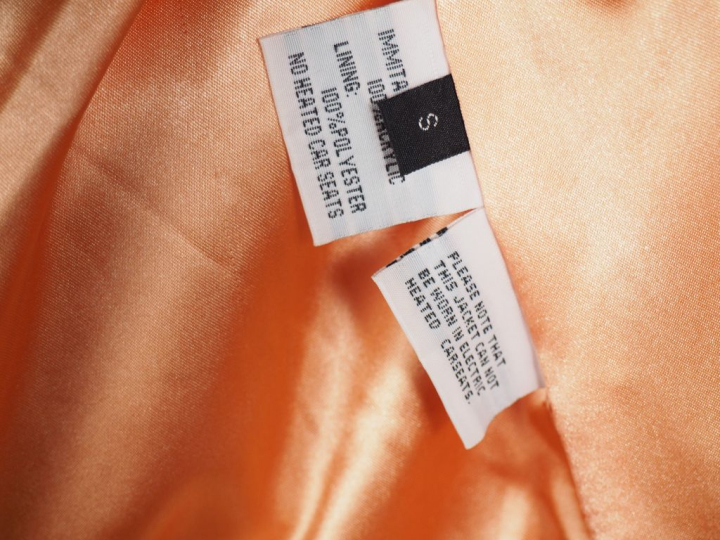 BALMAIN Manteau court imitation fourrure en acrylique, de couleur saum