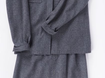CELINE, Paris Ensemble de tailleur, veste et jupe, probablement en lai