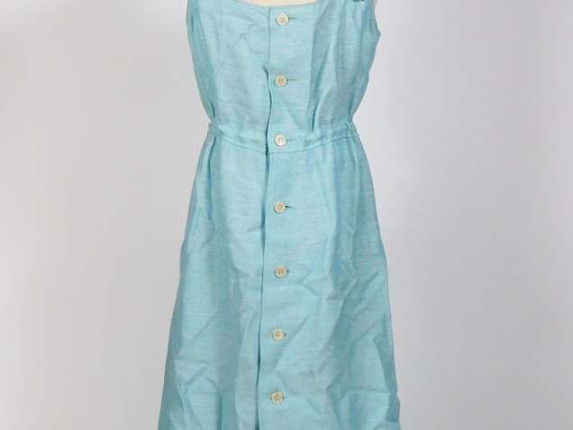 COURREGES, Paris Robe sans manche en fibranne (100%), bleu ciel.  Cein