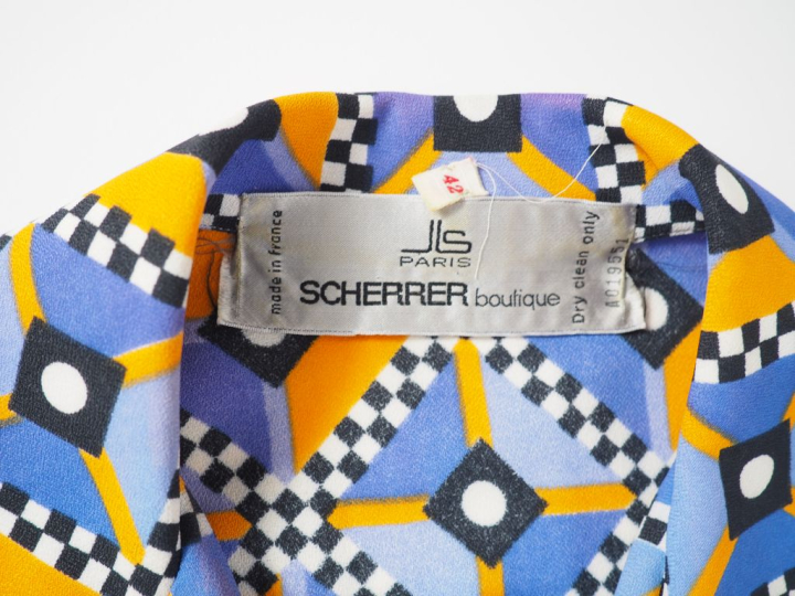 Jean-Louis SCHERRER, Boutique, Paris Ensemble veste et jupe, à décor d