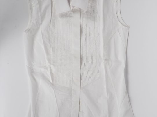 KARL LAGERFELD Chemise sans manche blanche en coton (100%).  L'avant o