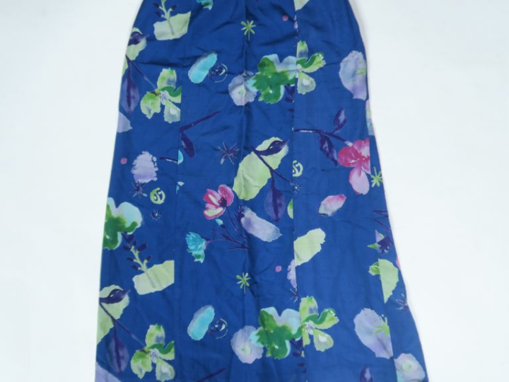 KENZO, Jungle Jupe longue en soie (100%), à décor polychrome de fleurs