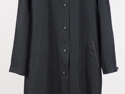 Claude HAVREY Trench en partie probablement en coton noir et gris.  Ou