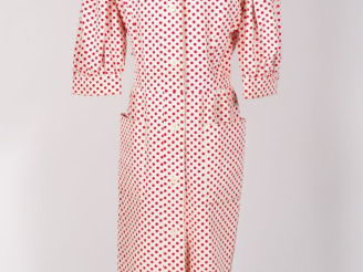 Vente aux enchères GIVENCHY, Life Robe en viscose (55%) et coton (45%) à pois rouges sur 