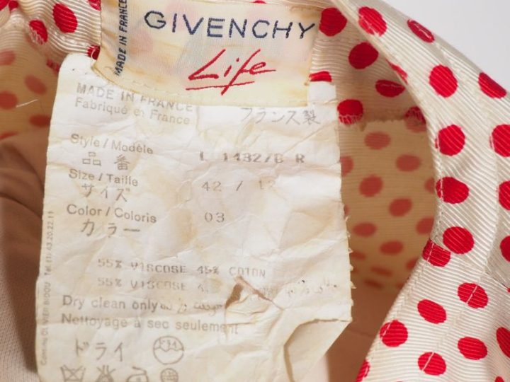 GIVENCHY, Life Robe en viscose (55%) et coton (45%) à pois rouges sur 