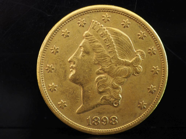 Pièce de 20 Dollars or, 1898-S. FRAIS ACHETEURS 10% HT.   