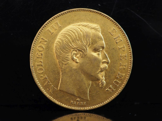 Vente aux enchères Pièce de 50 Francs or, 1855-BB. FRAIS ACHETEURS 10% HT.   
