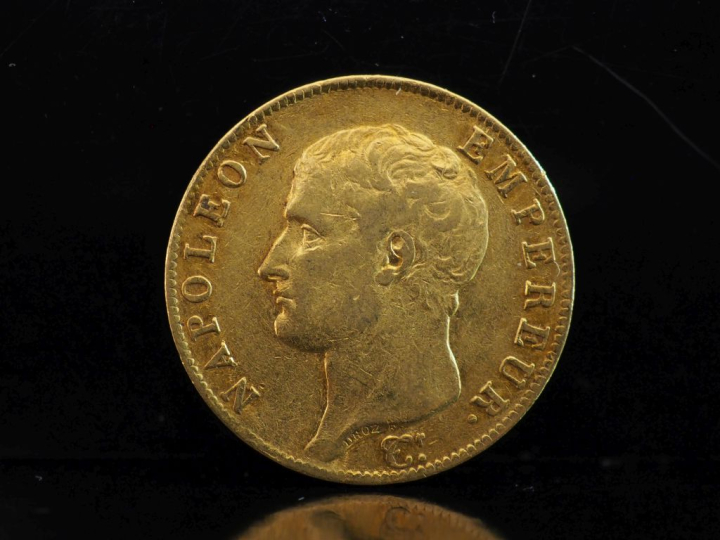 Pièce de 40 Francs or, An 13-A.  FRAIS ACHETEURS 10% HT.   