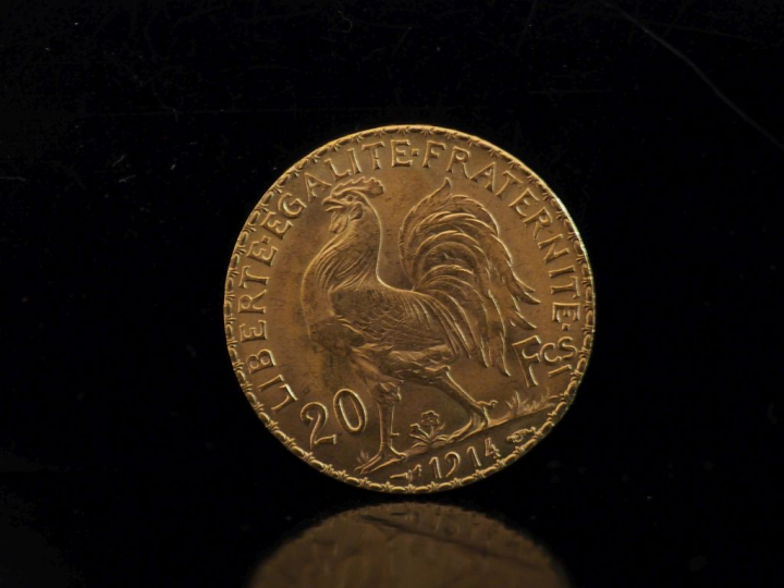 Pièce de 20 Francs or, 1914.  FRAIS ACHETEURS 10% HT.   