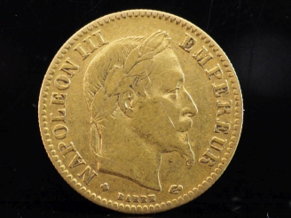 Vente aux enchères Pièce de 10 Francs or, 1863-HB. FRAIS ACHETEURS 10% HT.   