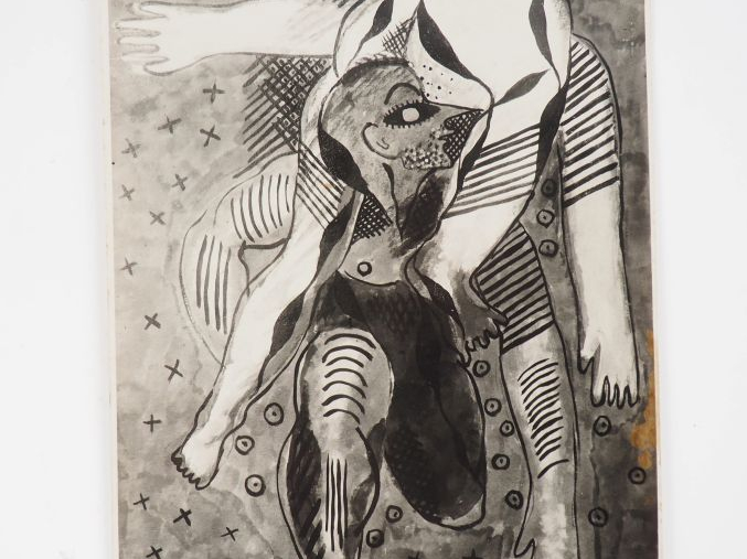 [TANGUY]. ENSEMBLE DE 3 PHOTOGRAPHIES DE PEINTURES SURRÉALISTES dont 2