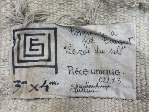 Claudine AUGE CLARENS. Hommage à Joë Bousquet " le roi du sel". Tapiss