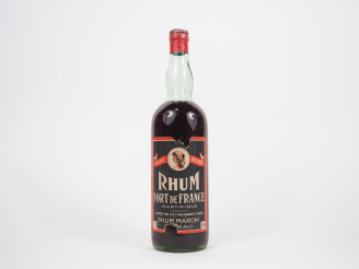Vente aux enchères 1 VIEILLE BOUTEILLE RHUM FORT DE FRANCE MARTINIQUE "GRAND ARÔME" MARON