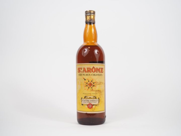 1 VIEILLE BOUTEILLE (1 L) RHUM DES COLONIES ST ARÔME LECLERC ULMANN - 