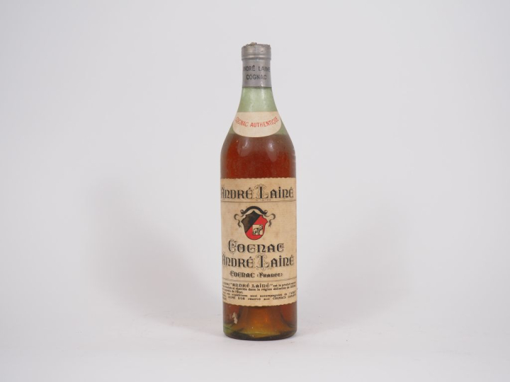 1 BOUTEILLE COGNAC AUTHENTIQUE ANDRÉ LAINÉ - BS - CAPS ABIMÉE
