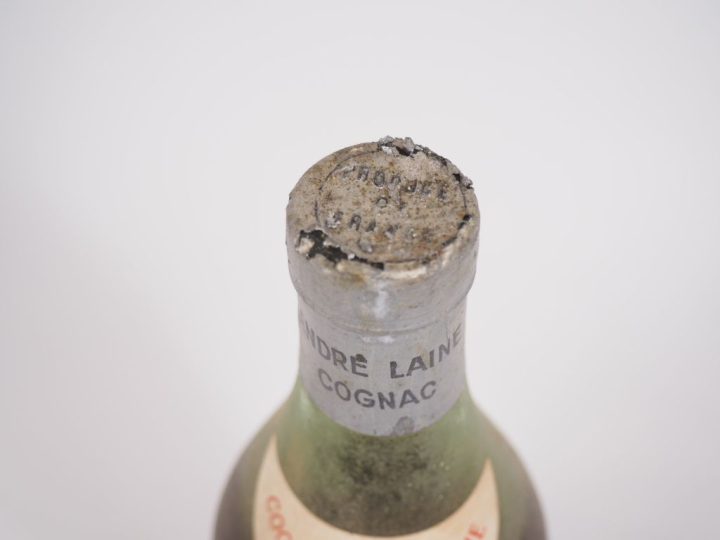 1 BOUTEILLE COGNAC AUTHENTIQUE ANDRÉ LAINÉ - BS - CAPS ABIMÉE