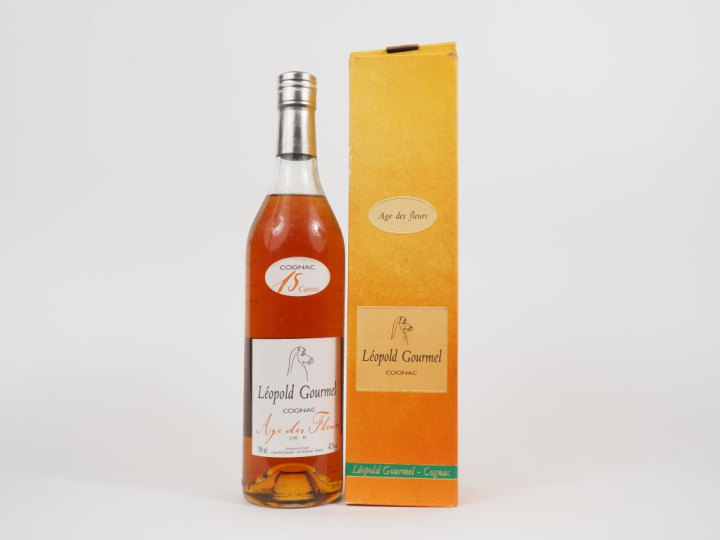 1 BOUTEILLE COGNAC LEOPOLD GOURMEL "AGE DES FLEURS" 42° - COFFRET