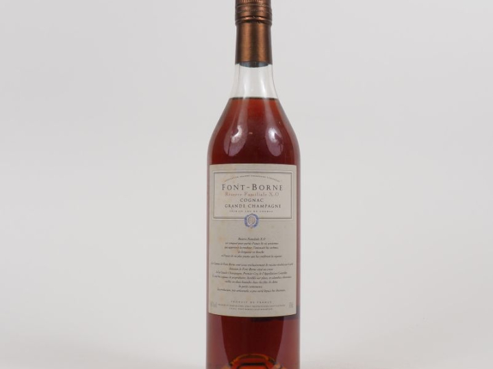 1 BOUTEILLE COGNAC GRANDE CHAMPAGNE "RÉSERVE FAMILIALE X.O" FONT BORNE