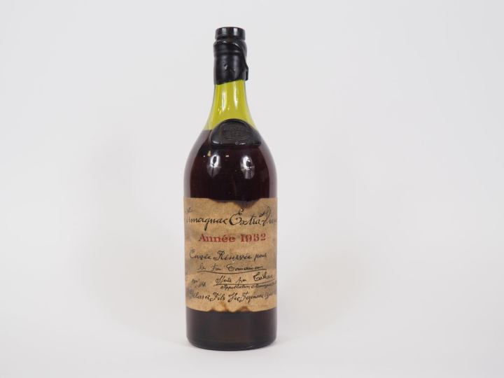 1 POT (2,5 L) ARMAGNAC "EXTRA VIEUX" B. GELAS   FILS - 1952 - CAPS CIR