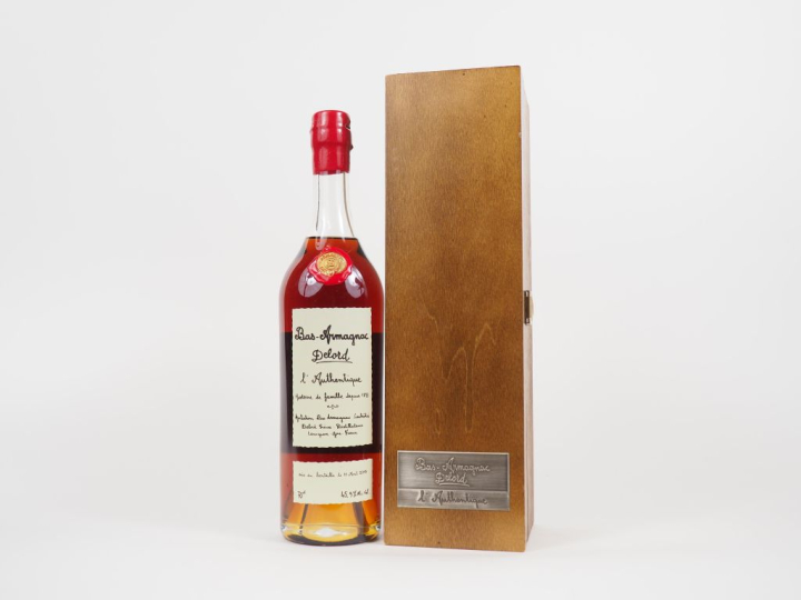 1 BOUTEILLE BAS ARMAGNAC "L'AUTHENTIQUE" DELORD 45.9° - COFFRET