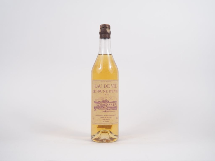 1 BOUTEILLE EAU DE VIE DE PRUNE D'ENTE G. BERAUD - 1979 - CAPS ABIMÉE