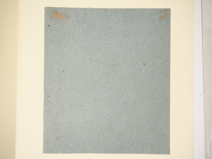 Ecole italienne XVIIIème. "Etude de personnage casqué" Dessin au fusai