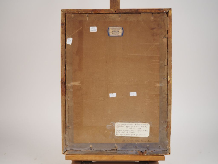 Ecole italienne XIXème. "Vase à l'antique". Dessin au lavis Dim. (à vu