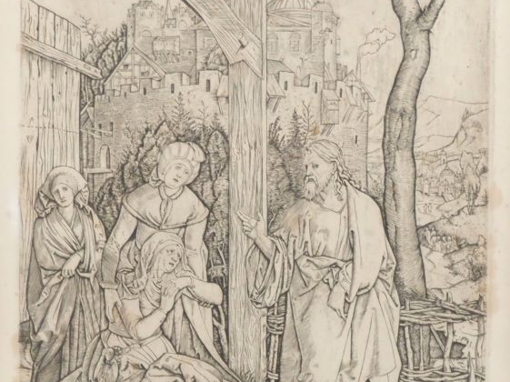 DURER (d'après). "le Christ et les Saintes Femmes"  Eau forte monogram