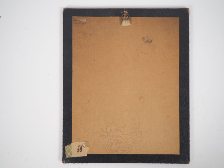 Ecole française XIXème. "portrait de jeune fille romantique" Dessin au