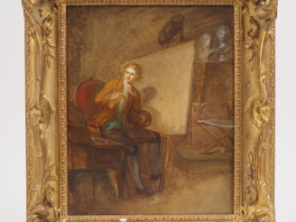 Vente aux enchères Ecole Française vers 1770, entourage de Gabriel de Saint Aubin "Le pei
